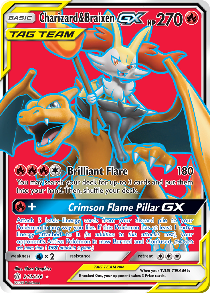Charizard & Braixen GX (212/236) [Sun & Moon: Cosmic Eclipse] | Odin's Place