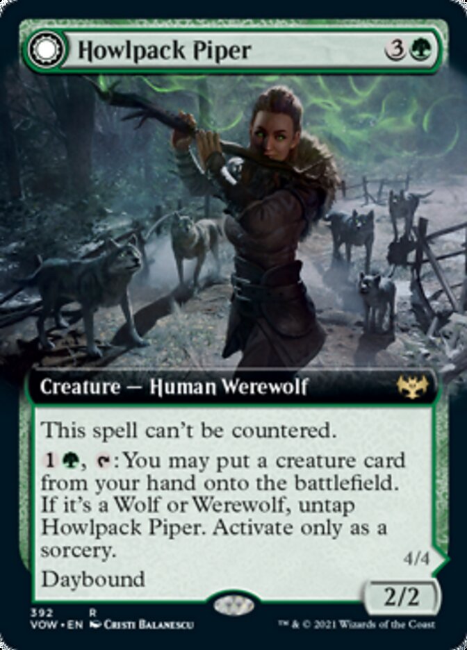 Howlpack Piper // Wildsong Howler (Extended Art) [Innistrad: Crimson Vow] | Odin's Place