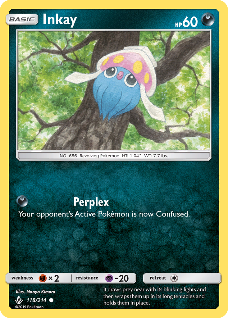 Inkay (118/214) [Sun & Moon: Unbroken Bonds] | Odin's Place