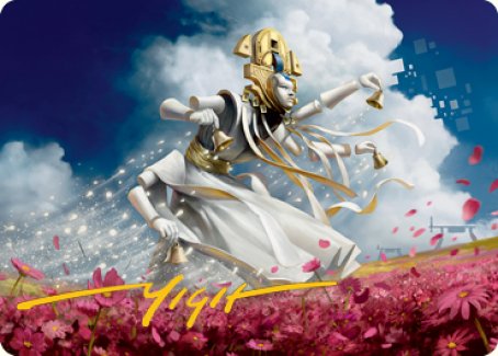 Myojin of Blooming Dawn Art Card (Gold-Stamped Signature) [Kamigawa: Neon Dynasty Art Series] | Odin's Place