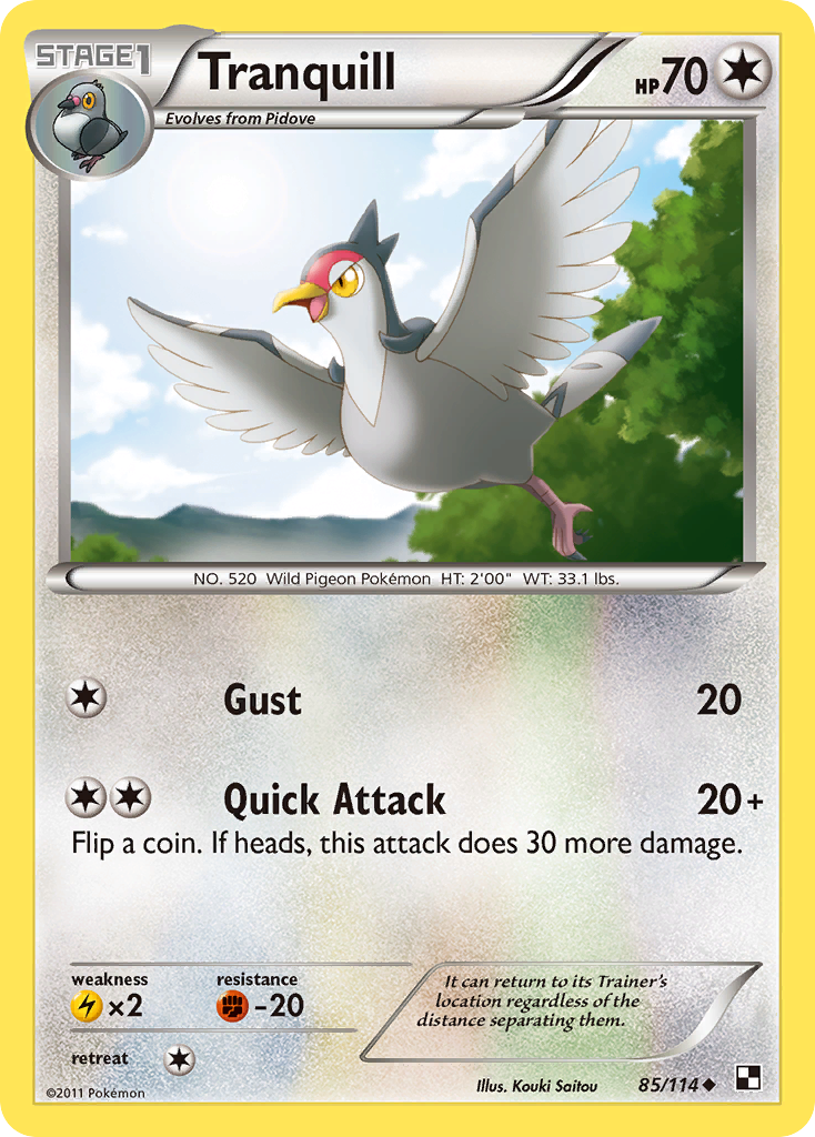 Tranquill (85/114) [Black & White: Base Set] | Odin's Place