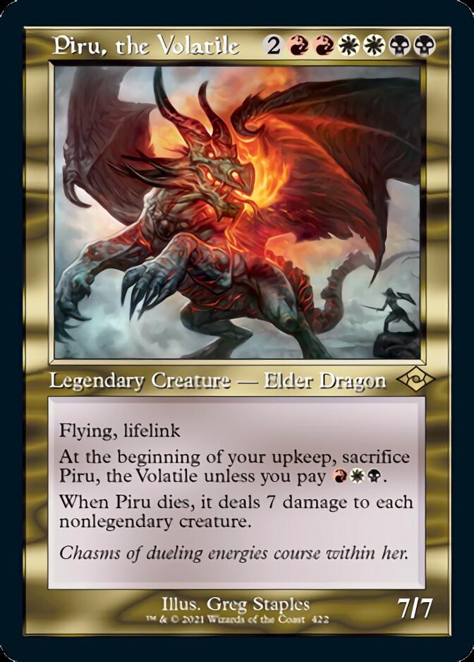 Piru, the Volatile (Retro Foil Etched) [Modern Horizons 2] | Odin's Place