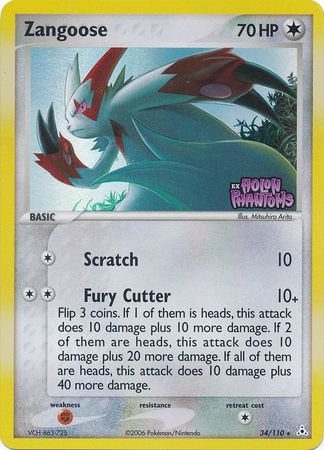 Zangoose (34/110) (Stamped) [EX: Holon Phantoms] | Odin's Place