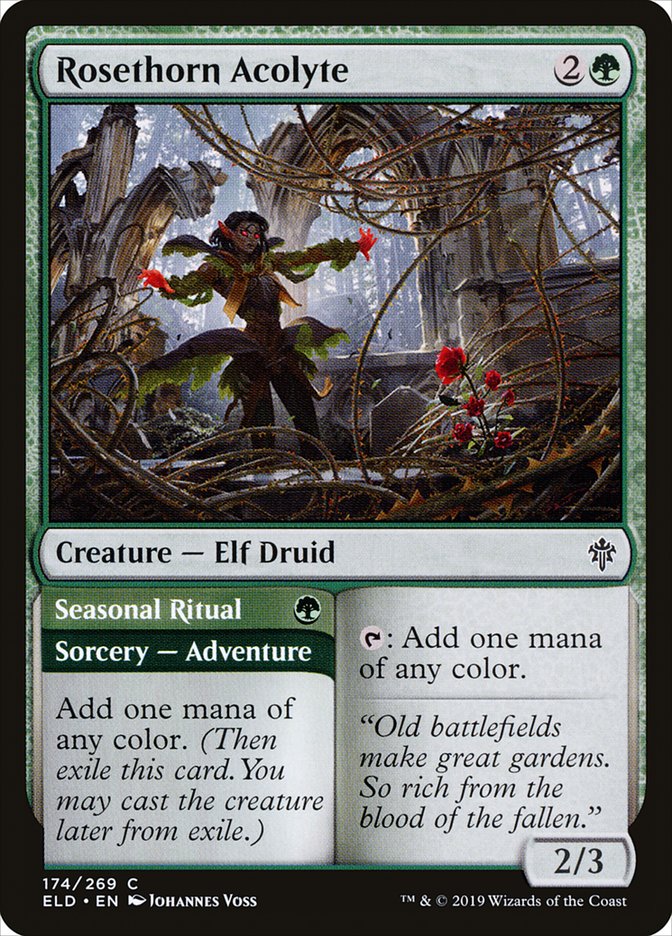 Rosethorn Acolyte // Seasonal Ritual [Throne of Eldraine] | Odin's Place