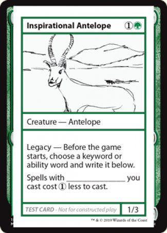 Inspirational Antelope (2021 Edition) [Mystery Booster Playtest Cards] | Odin's Place