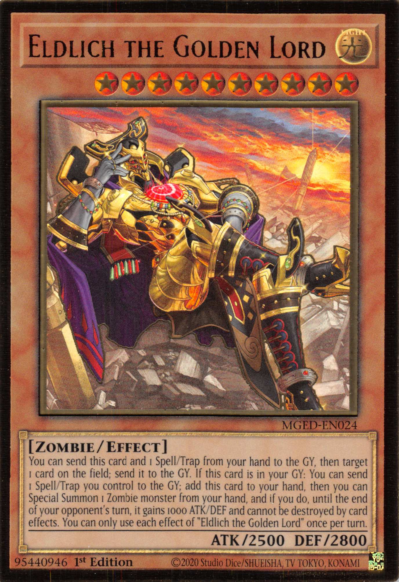 Eldlich the Golden Lord (Alternate Art) [MGED-EN024] Gold Rare | Odin's Place