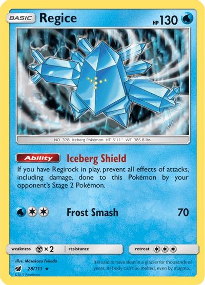 Regice (28/111) [Sun & Moon: Crimson Invasion] | Odin's Place