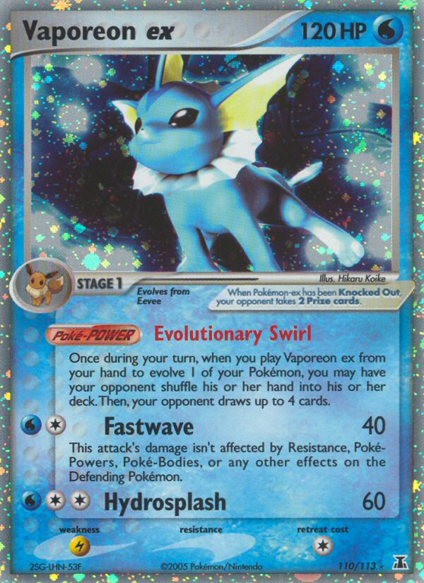 Vaporeon ex (110/113) [EX: Delta Species] | Odin's Place