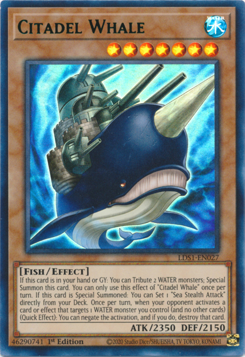 Citadel Whale (Green) [LDS1-EN027] Ultra Rare | Odin's Place