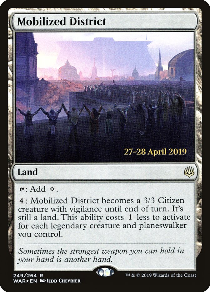 Mobilized District (249) [War of the Spark Prerelease Promos] | Odin's Place