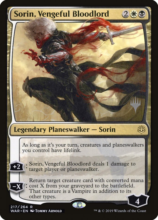 Sorin, Vengeful Bloodlord (Promo Pack) [War of the Spark Promos] | Odin's Place