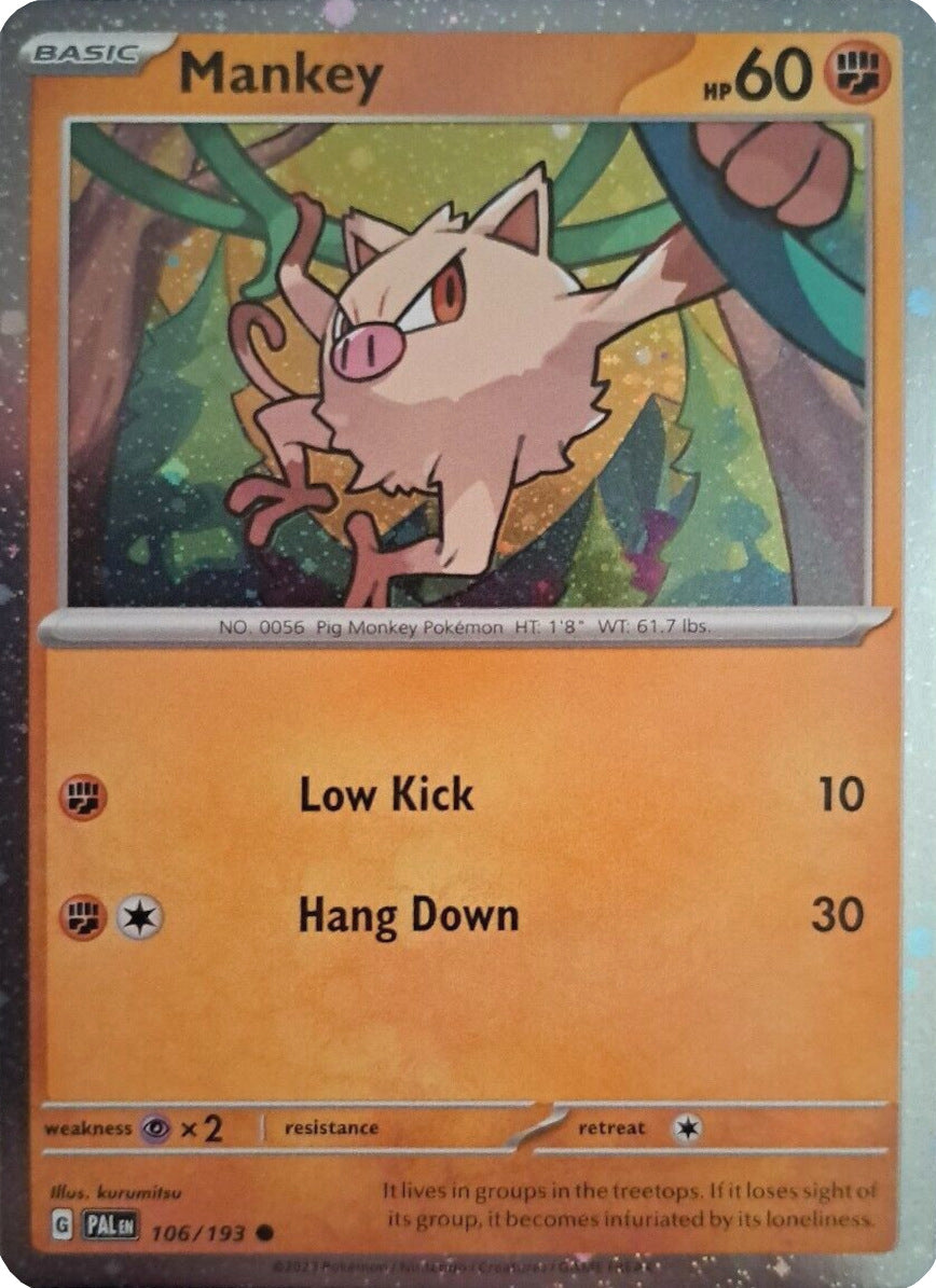 Mankey (106/193) (Cosmos Holo) [Scarlet & Violet: Paldea Evolved] | Odin's Place
