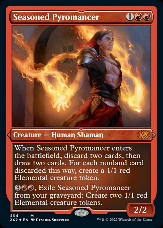 Seasoned Pyromancer (Foil Etched) [Double Masters 2022] | Odin's Place
