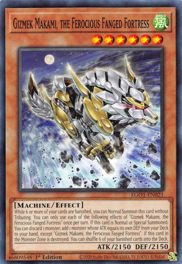 Gizmek Makami, the Ferocious Fanged Fortress [EGO1-EN021] Common | Odin's Place