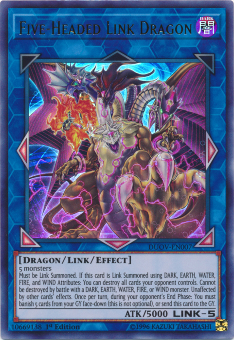 Five-Headed Link Dragon [DUOV-EN007] Ultra Rare | Odin's Place