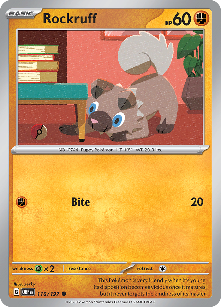 Rockruff (116/197) [Scarlet & Violet: Obsidian Flames] | Odin's Place
