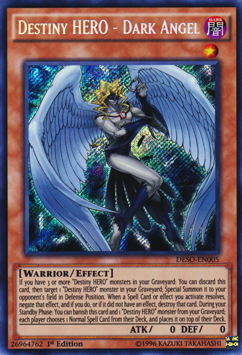 Destiny HERO - Dark Angel [DESO-EN005] Secret Rare | Odin's Place
