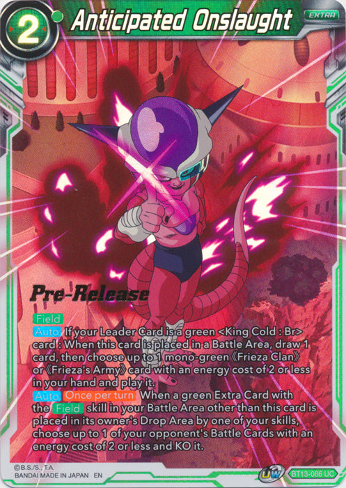 Anticipated Onslaught (BT13-086) [Supreme Rivalry Prerelease Promos] | Odin's Place