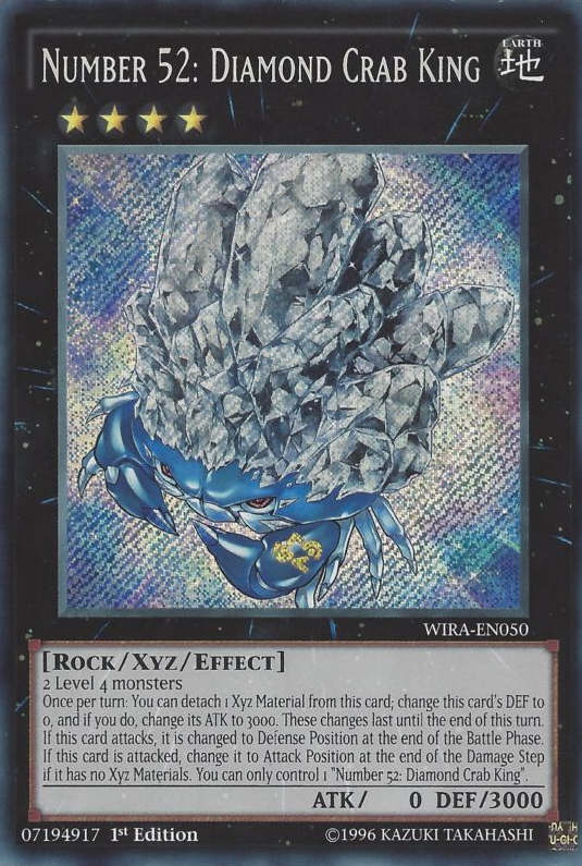 Number 52: Diamond Crab King [WIRA-EN050] Secret Rare | Odin's Place