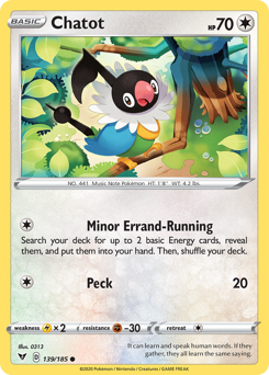 Chatot (139/185) [Sword & Shield: Vivid Voltage] | Odin's Place