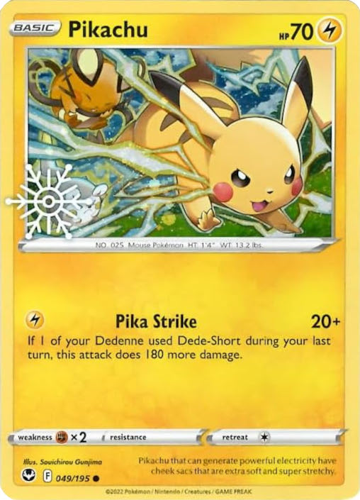 Pikachu (049/195) (Holiday Calendar) [Sword & Shield: Silver Tempest] | Odin's Place