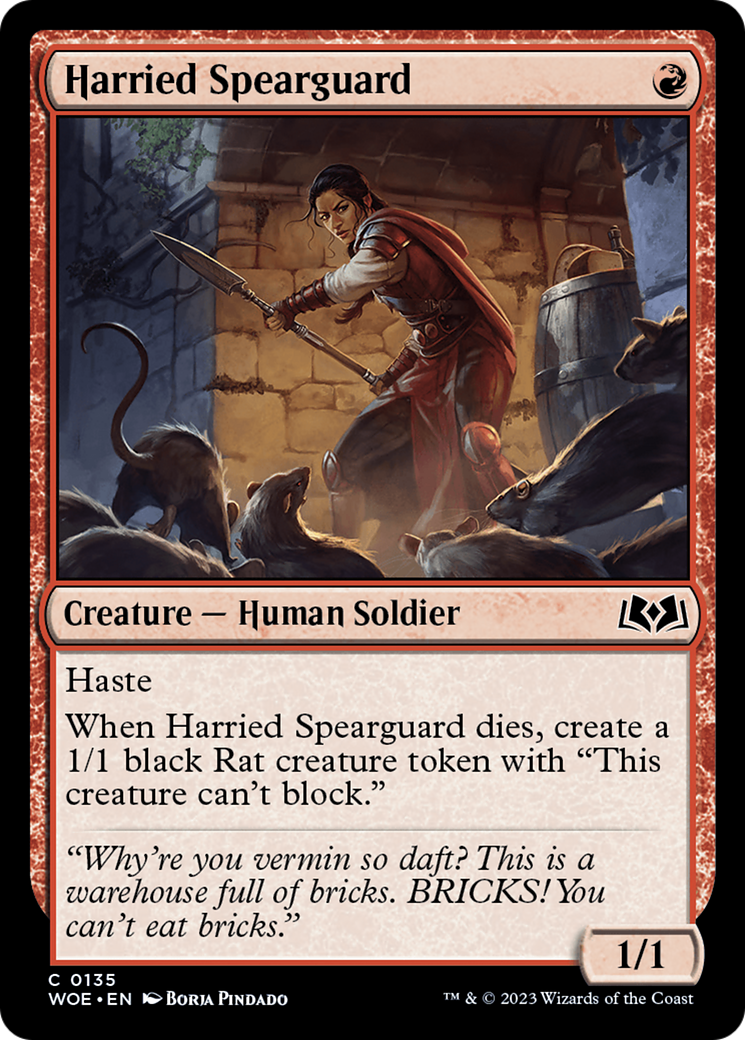 Harried Spearguard [Wilds of Eldraine] | Odin's Place
