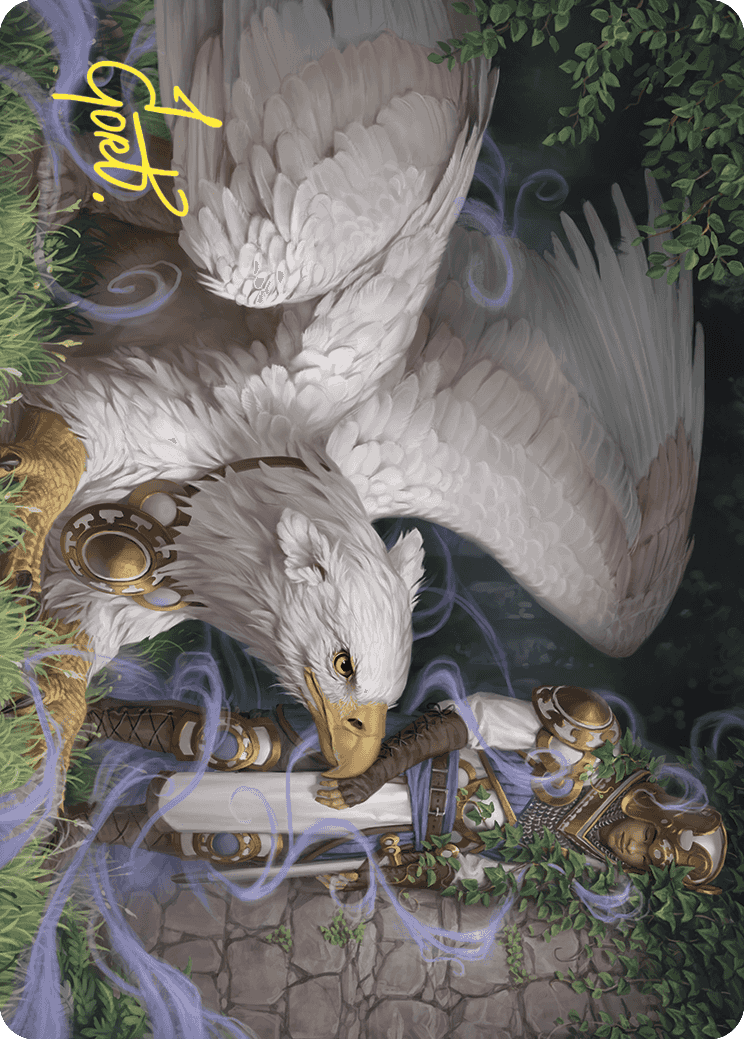 Dutiful Griffin Art Card (Gold-Stamped Signature) [Wilds of Eldraine Art Series] | Odin's Place