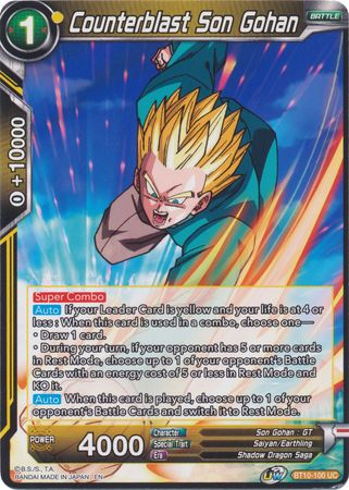 Counterblast Son Gohan (BT10-100) [Rise of the Unison Warrior 2nd Edition] | Odin's Place