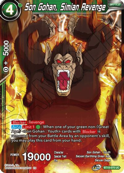 Son Gohan, Simian Revenge (BT15-070) [Saiyan Showdown] | Odin's Place
