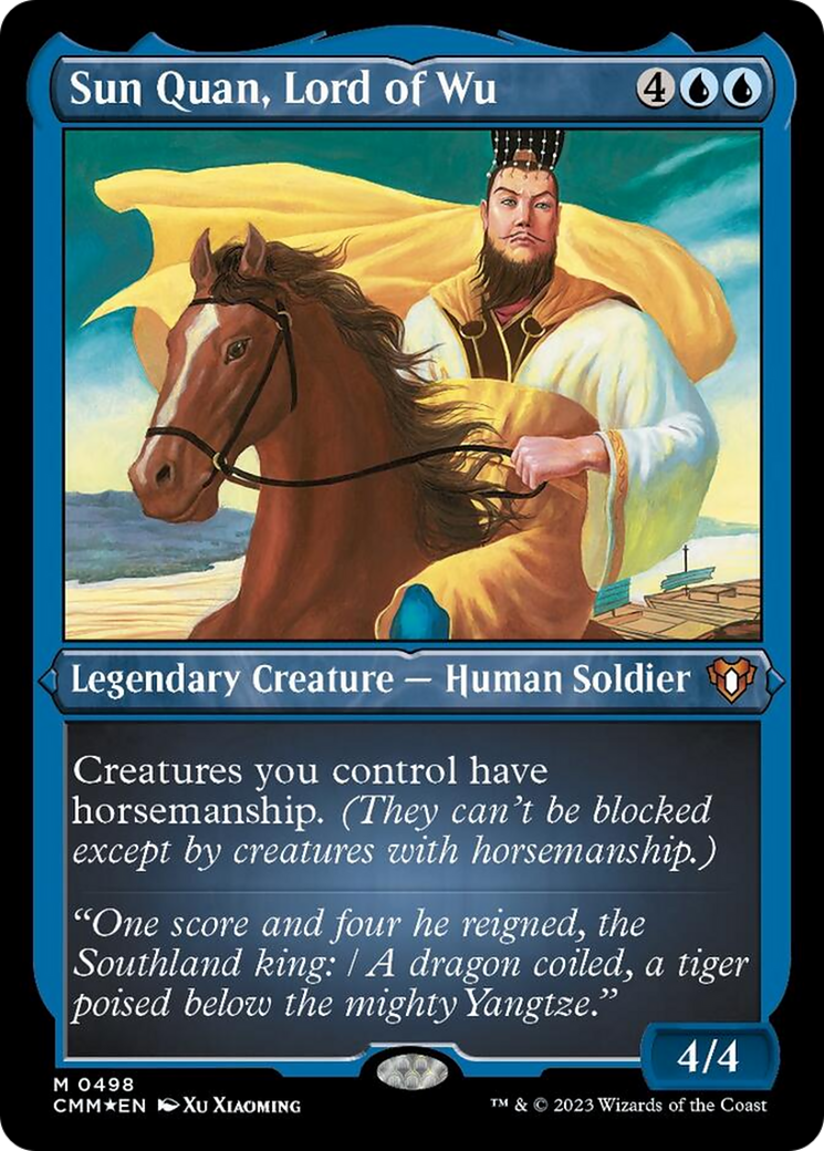 Sun Quan, Lord of Wu (Foil Etched) [Commander Masters] | Odin's Place