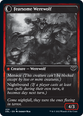 Fearful Villager // Fearsome Werewolf [Innistrad: Double Feature] | Odin's Place