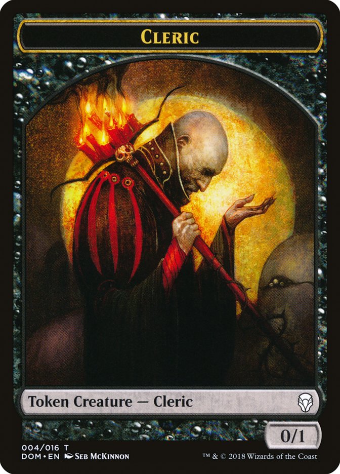 Cleric Token (4) [Dominaria Tokens] | Odin's Place