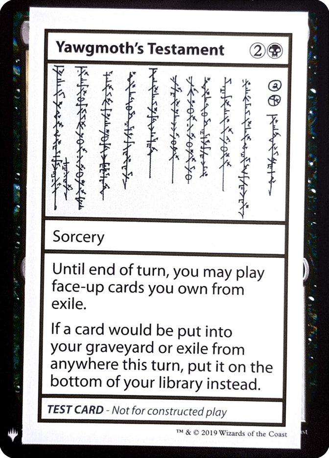 Yawgmoth's Testament [Mystery Booster Playtest Cards] | Odin's Place