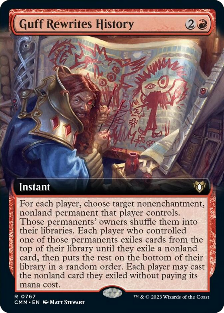 Guff Rewrites History (Extended Art) [Commander Masters] | Odin's Place