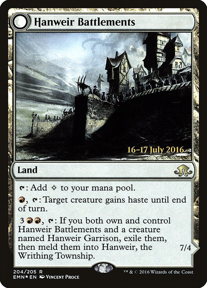 Hanweir Battlements (204) [Eldritch Moon Prerelease Promos] | Odin's Place