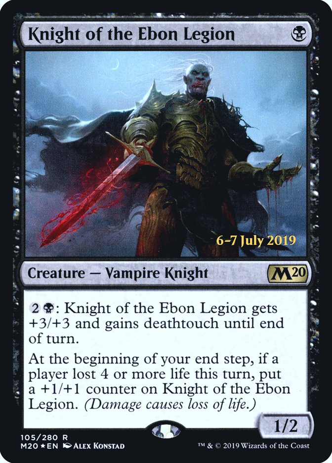 Knight of the Ebon Legion [Core Set 2020 Prerelease Promos] | Odin's Place