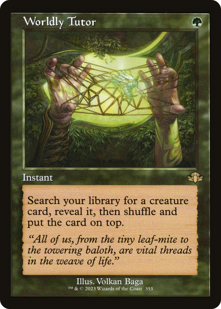 Worldly Tutor (Retro) [Dominaria Remastered] | Odin's Place