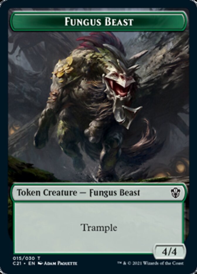 Demon // Fungus Beast Double-Sided Token [Commander 2021 Tokens] | Odin's Place