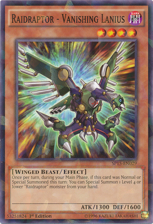 Raidraptor - Vanishing Lanius [SP15-EN029] Shatterfoil Rare | Odin's Place