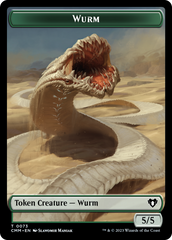 Wurm // Spider Double-Sided Token [Commander Masters Tokens] | Odin's Place