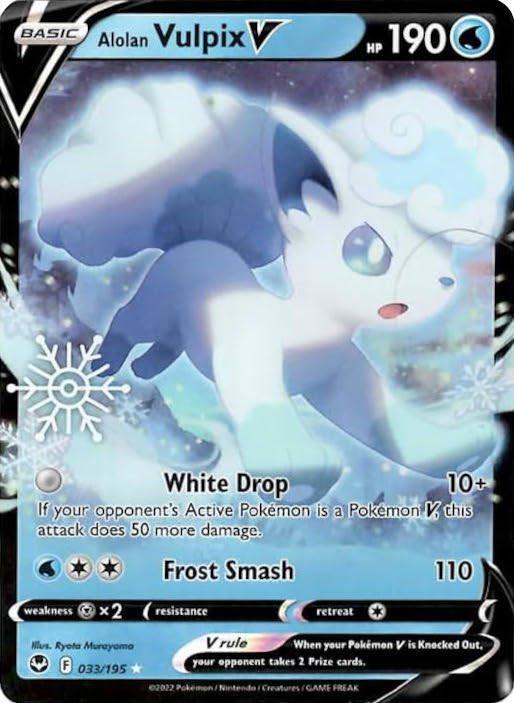 Alolan Vulpix V (033/195) (Holiday Calendar) [Sword & Shield: Silver Tempest] | Odin's Place
