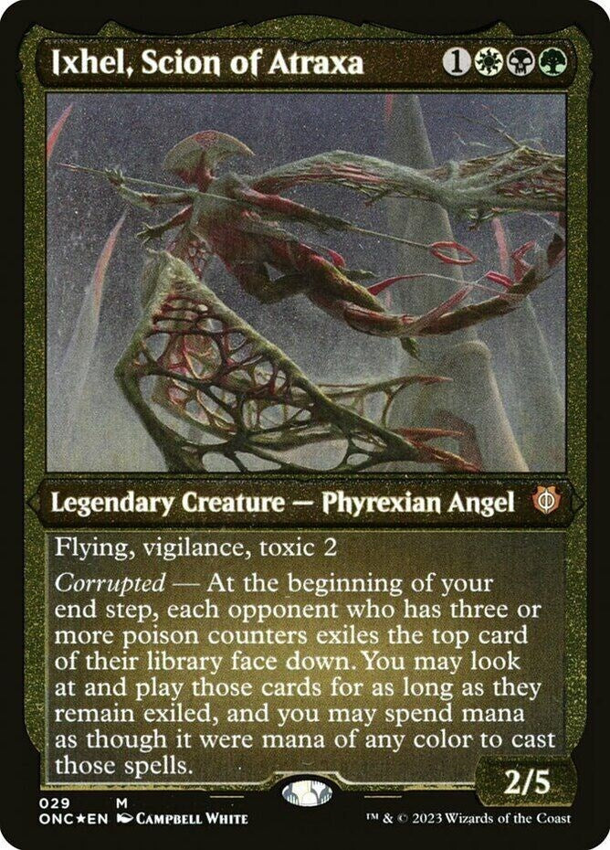 Ixhel, Scion of Atraxa (Foil Etched) (Display Commander) [Phyrexia: All Will Be One Commander] | Odin's Place