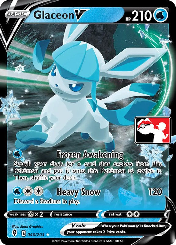 Glaceon V (040/203) [Prize Pack Series One] | Odin's Place