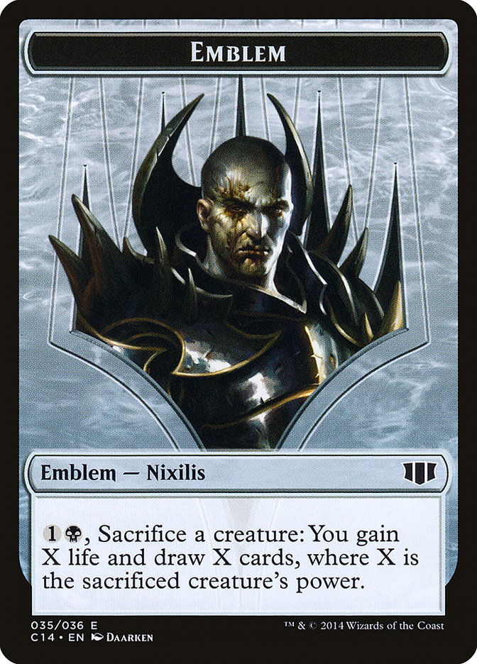 Ob Nixilis of the Black Oath Emblem // Zombie (016/036) Double-Sided Token [Commander 2014 Tokens] | Odin's Place