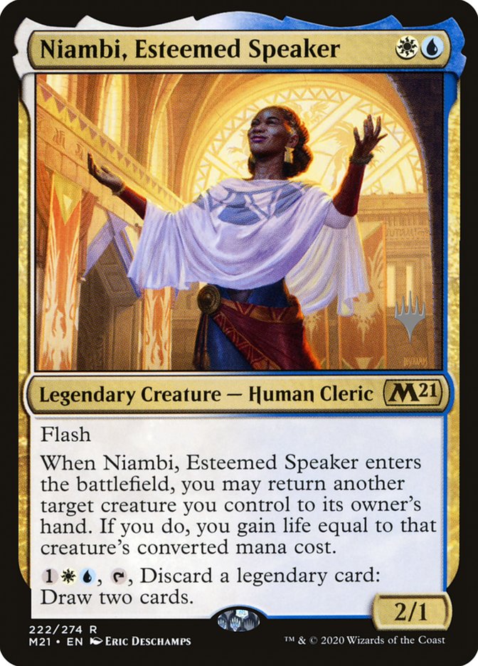 Niambi, Esteemed Speaker (Promo Pack) [Core Set 2021 Promos] | Odin's Place