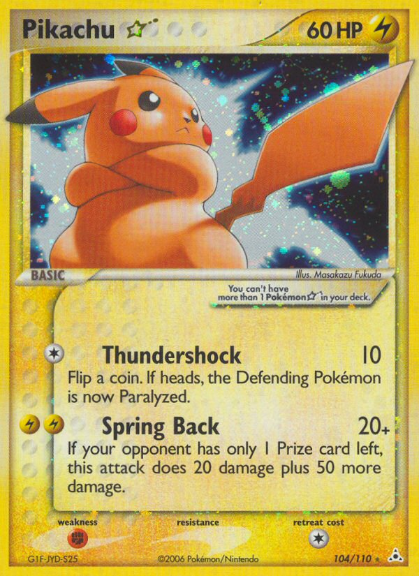 Pikachu Star (104/110) [EX: Holon Phantoms] | Odin's Place