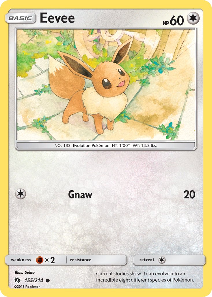 Eevee (155/214) (Let's Play, Eevee Cracked Ice Holo) (Theme Deck Exclusives) [Sun & Moon: Lost Thunder] | Odin's Place