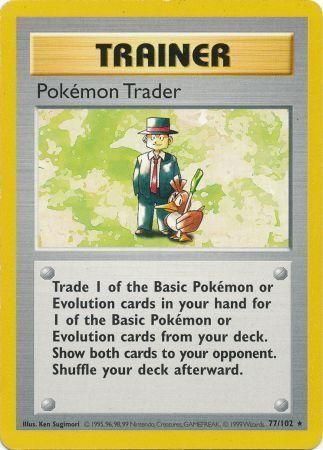 Pokemon Trader (77/102) [Base Set Shadowless Unlimited] | Odin's Place