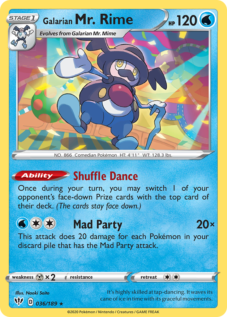 Galarian Mr. Rime (036/189) [Sword & Shield: Darkness Ablaze] | Odin's Place