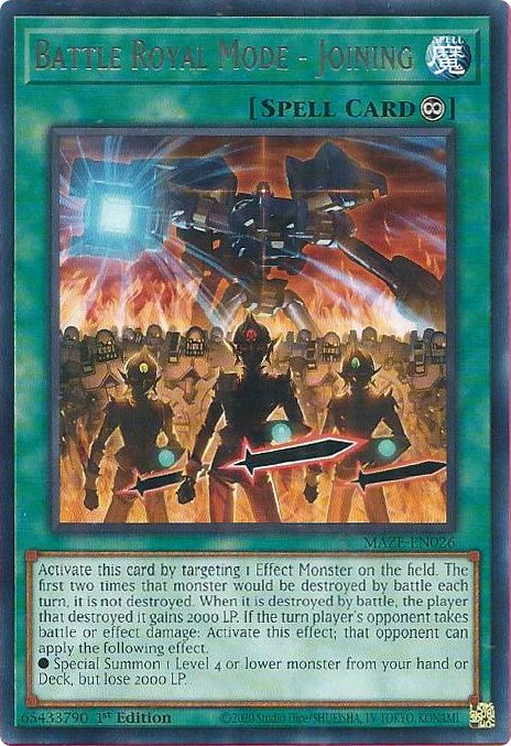 Battle Royal Mode - Joining [MAZE-EN026] Rare | Odin's Place